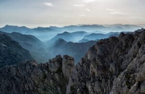 Mountain top view - ups and downs of entrepreneurship