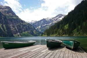 Boats on a pier