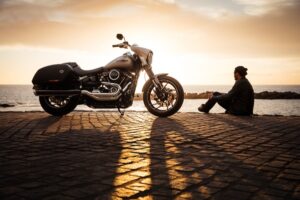 Man and a motorbike - managing his energy on the trip